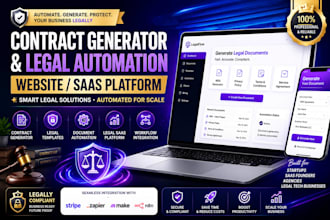 contract generator website,legal template website and document automation system