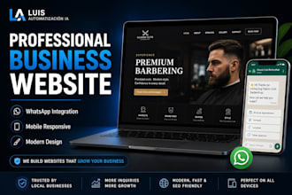 create a professional business website with whatsapp integration