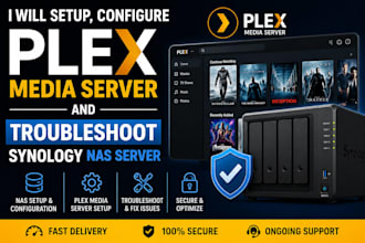 setup, configure plex media server and troubleshoot synology nas server
