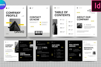 adobe indesign, property listing brochure, company profile, project portfolio