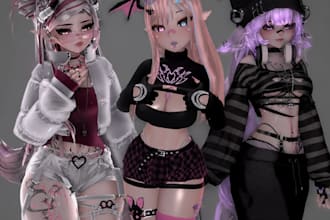 do custom vrchat avatar anime avatar furry vrc avatar nsfw fursona vr character