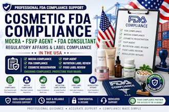 cosmetics with fda, fsvp agent and fda compliance, supplement consultant