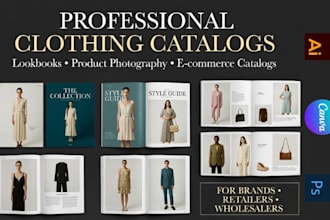 design clothing catalog brochure or fashion brand booklet for wholesalers