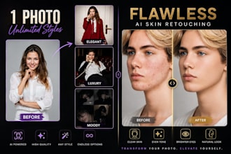 create realistic ai enhanced headshots and premium social media edits