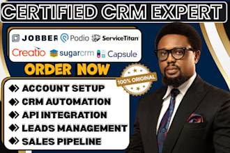 do jobber servicetitan CRM pipelines creatio podio capsule sugarcrm automation