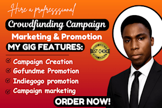 create crowdfunding gofundme promotion indiegogo kickstater