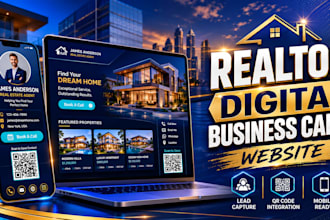 create a realtor digital business card website with lead capture and qr code
