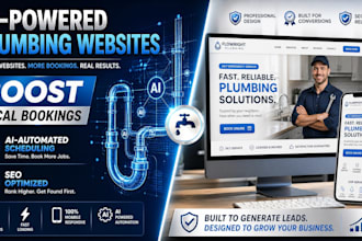 design a plumber website for bookings and local customers