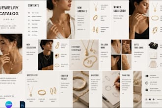 design luxury jewelry catalog product lookbook brochure for wholesale suppliers