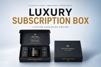 create luxury product packaging subscription box, custom retail packaging design