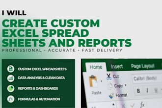 create custom excel spreadsheets and reports
