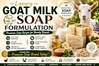formulate luxury goat milk soap for skincare and beauty brands