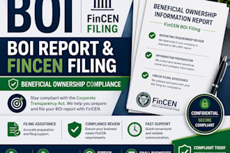 assist with fincen boi reporting and beneficial ownership compliance