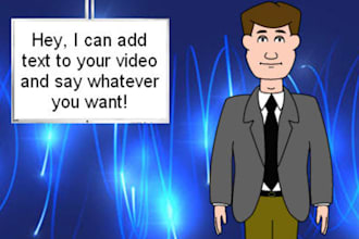 produce an animated speaking character for your website or promotion or commercial for deposit