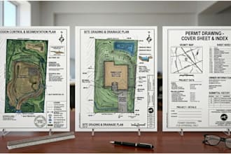 do site grading, erosion control, drainage and permit drawings