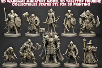 3d wargame miniature model 3d tabletop figurine collectibles statue stl 3d print