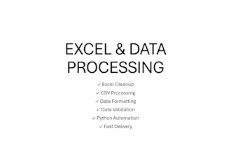 clean, process and organize your excel or CSV data