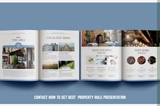 design airbnb str vrbo property vacation rental welcome book, canva guidebook