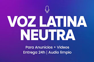 professional spanish female voice over latin neutral  accent
