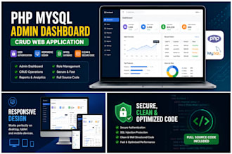 develop modern PHP admin dashboard with mysql database