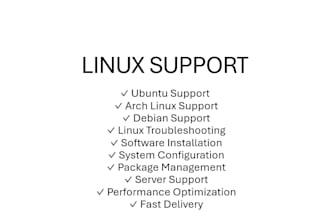 help you with linux, ubuntu and arch linux issues, with every linux