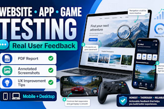 test your website or app and provide a clear UX report