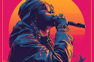 make cool album, ep, mixtape cover design and illustration