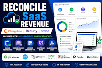 reconcile chargebee, recurly and stripe revenue for saas companies
