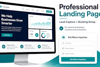 build a landing page with lead capture
