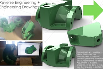 reverse engineer mechanical parts from scan, stl, obj and image to cad