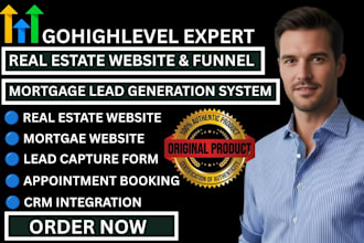 build gohighlevel real estate mortgage funnel and booking system