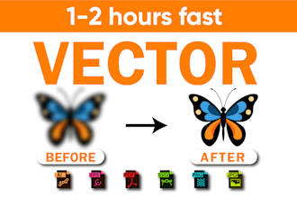 redrawing vector tracing or convert any image to vector