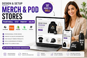 design fourthwall etsy merch pod store with printify gelato fourthwall website