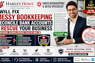 do swiss bookkeeping cleanup bank reconcile profit and loss, bexio bookkeeping