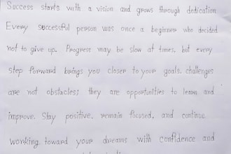 write custom handwritten notes, letters and messages