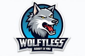 design a professional wolf head mascot logo for your brand