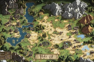 create detailed fantasy cartography game world maps