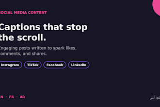 write engaging social media captions and content