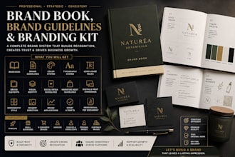 create brand book, visual identity and brand guidelines
