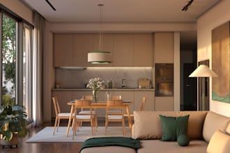 convert 2d floor plans to photorealistic 3d interior renders