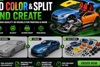 color split and prepare your 3d model for multicolor 3d printing