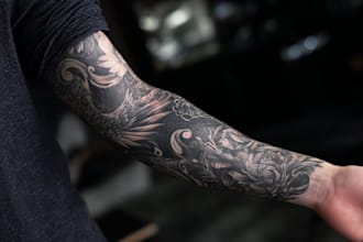 design custom tattoo, tattoo sleeve