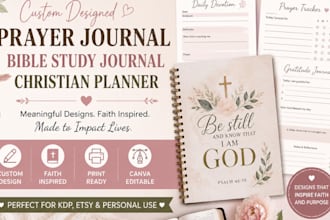 design custom prayer journal bible study journal and christian planner