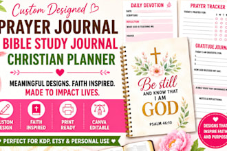 design custom prayer journal bible study journal and christian planner