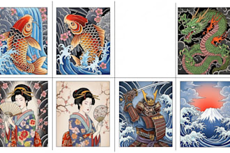 create unique japanese tattoo design