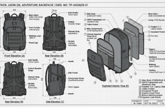 design production ready bag tech packs designer soft good backpack tech