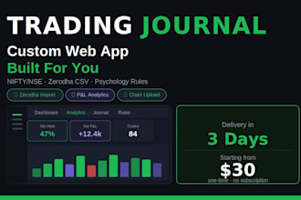 build a custom trading journal web app