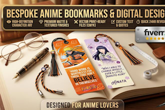 design a custom, professional bookmark for you