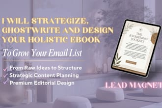 strategize, ghostwrite and design your holistic lead magnet