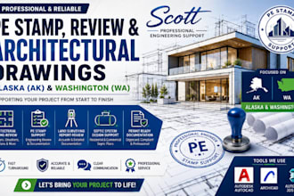 pe stamp review and seal architectural drawings in alaska and washington